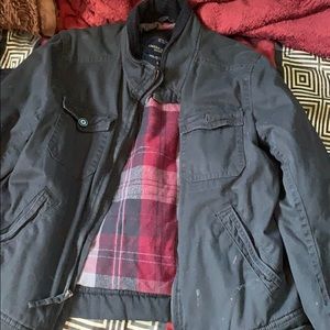 Black jacket lined with flannel